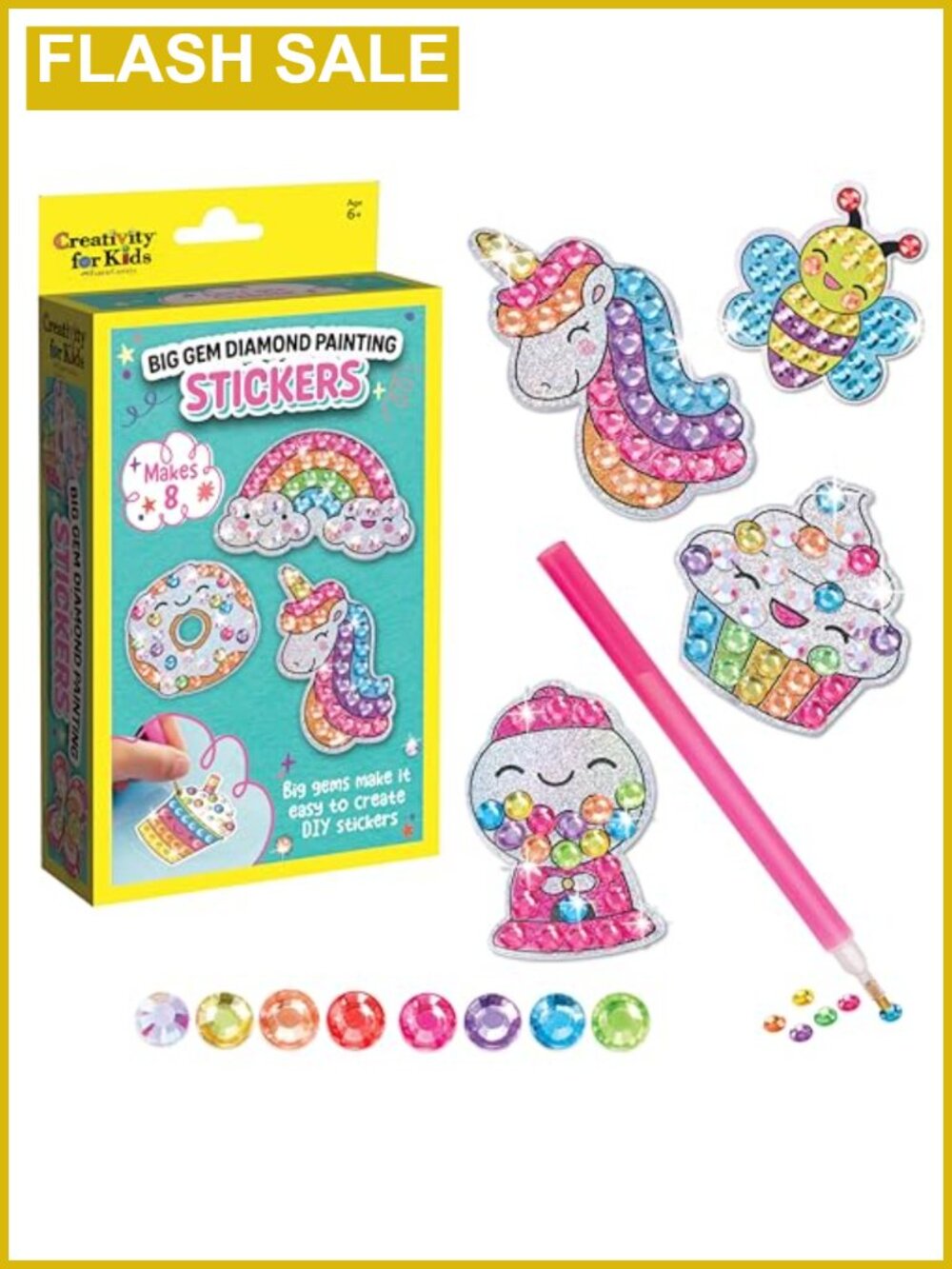DIY Gem Diamond Painting Sticker Kit Unicorn Crafts for Kids